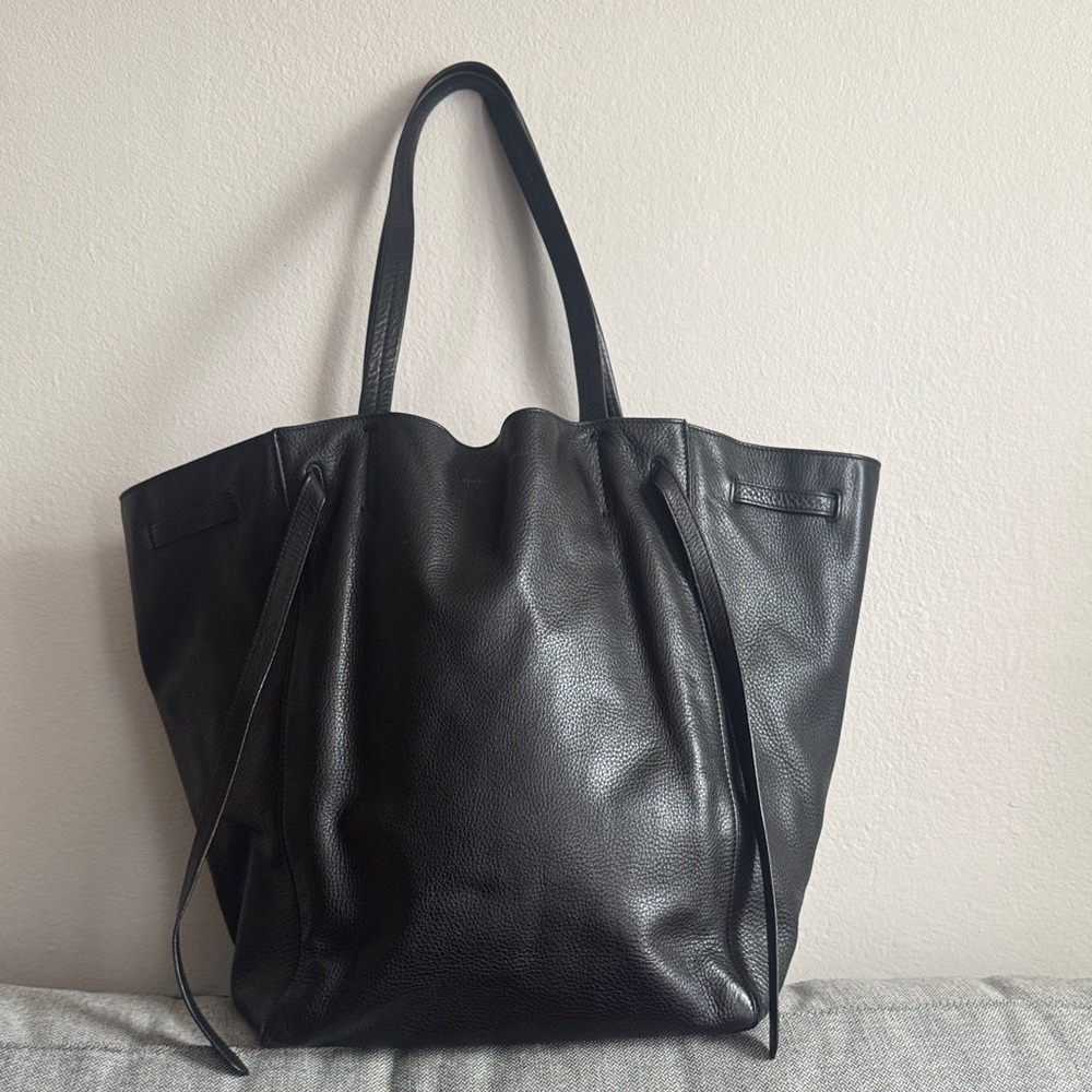 Celine Black Cabas Phantom Leather Tote Bag